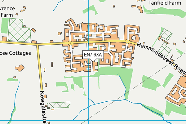EN7 6XA map - OS VectorMap District (Ordnance Survey) EN7 6XA map - OS VectorMap District (Ordnance Survey)