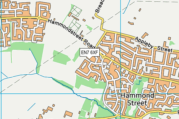 EN7 6XF map - OS VectorMap District (Ordnance Survey) EN7 6XF map - OS VectorMap District (Ordnance Survey)