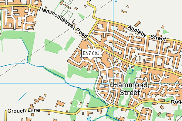 EN7 6XJ map - OS VectorMap District (Ordnance Survey) EN7 6XJ map - OS VectorMap District (Ordnance Survey)