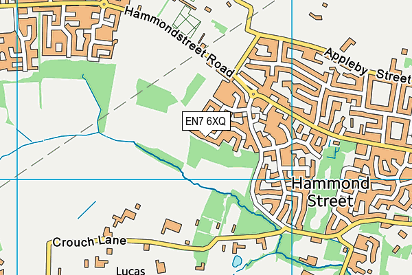 EN7 6XQ map - OS VectorMap District (Ordnance Survey) EN7 6XQ map - OS VectorMap District (Ordnance Survey)