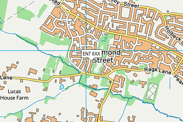 EN7 6XX map - OS VectorMap District (Ordnance Survey) EN7 6XX map - OS VectorMap District (Ordnance Survey)