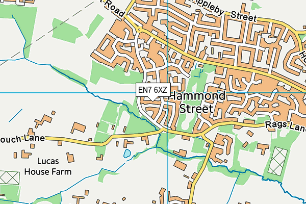 EN7 6XZ map - OS VectorMap District (Ordnance Survey) EN7 6XZ map - OS VectorMap District (Ordnance Survey)