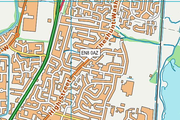 EN8 0AZ map - OS VectorMap District (Ordnance Survey) EN8 0AZ map - OS VectorMap District (Ordnance Survey)