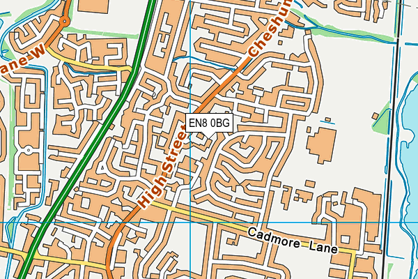 EN8 0BG map - OS VectorMap District (Ordnance Survey) EN8 0BG map - OS VectorMap District (Ordnance Survey)
