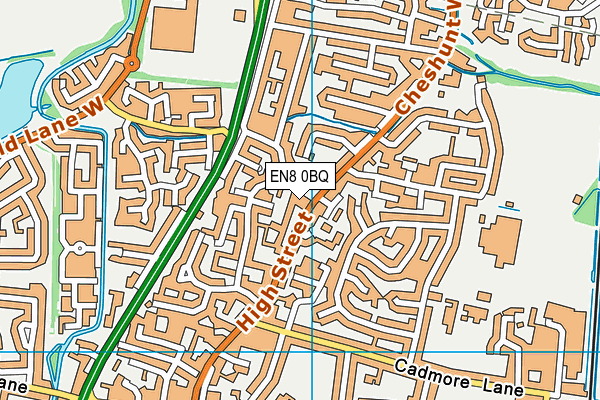 EN8 0BQ map - OS VectorMap District (Ordnance Survey) EN8 0BQ map - OS VectorMap District (Ordnance Survey)