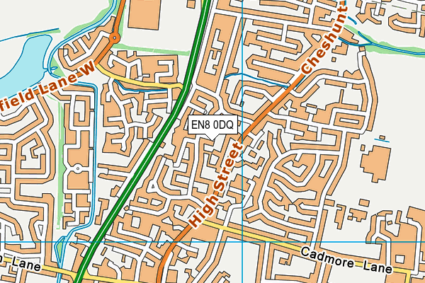 EN8 0DQ map - OS VectorMap District (Ordnance Survey) EN8 0DQ map - OS VectorMap District (Ordnance Survey)