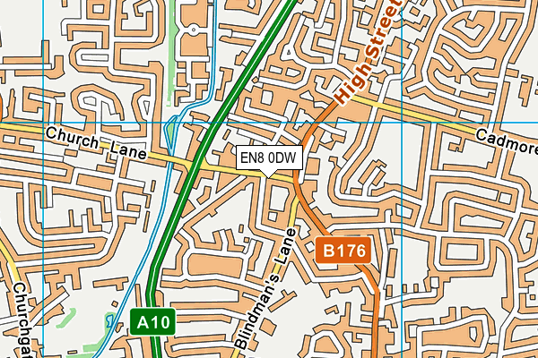 EN8 0DW map - OS VectorMap District (Ordnance Survey) EN8 0DW map - OS VectorMap District (Ordnance Survey)