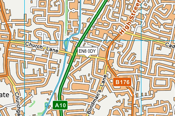 EN8 0DY map - OS VectorMap District (Ordnance Survey) EN8 0DY map - OS VectorMap District (Ordnance Survey)