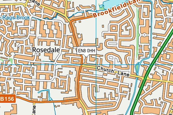 EN8 0HH map - OS VectorMap District (Ordnance Survey) EN8 0HH map - OS VectorMap District (Ordnance Survey)