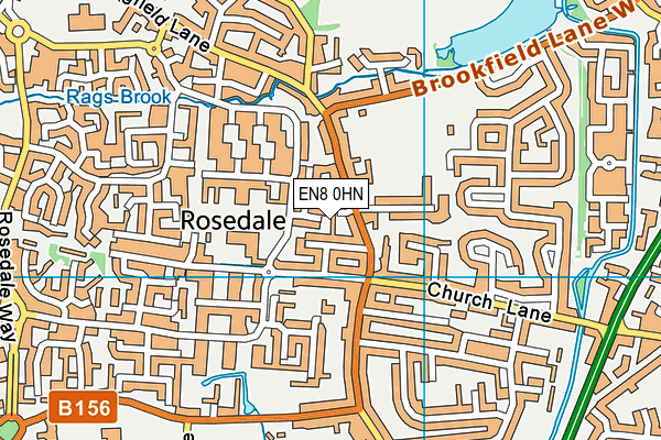 EN8 0HN map - OS VectorMap District (Ordnance Survey) EN8 0HN map - OS VectorMap District (Ordnance Survey)