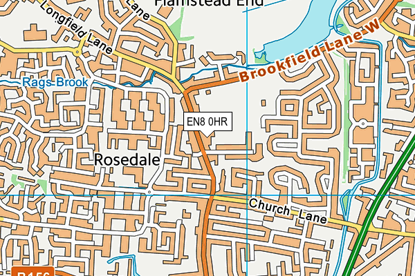 EN8 0HR map - OS VectorMap District (Ordnance Survey) EN8 0HR map - OS VectorMap District (Ordnance Survey)