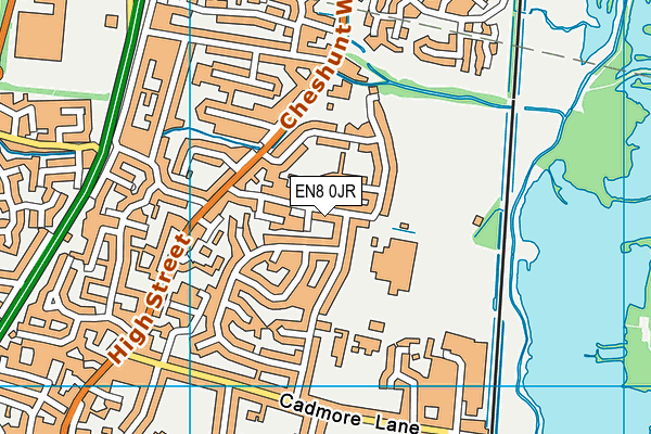 EN8 0JR map - OS VectorMap District (Ordnance Survey) EN8 0JR map - OS VectorMap District (Ordnance Survey)