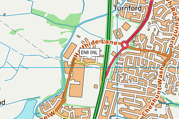 EN8 0NL map - OS VectorMap District (Ordnance Survey)
