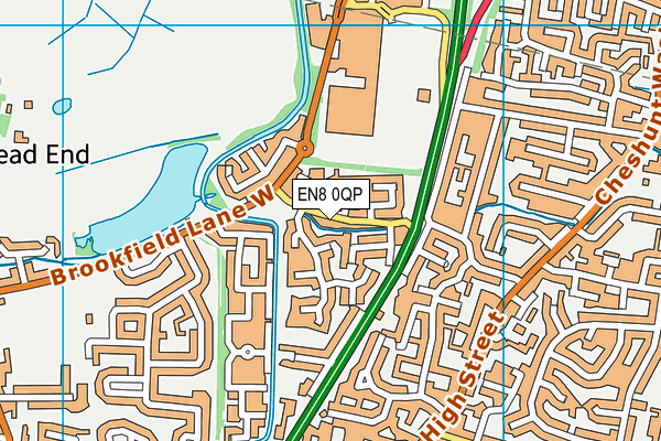 EN8 0QP map - OS VectorMap District (Ordnance Survey) EN8 0QP map - OS VectorMap District (Ordnance Survey)