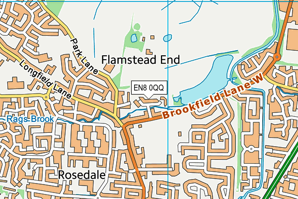 EN8 0QQ map - OS VectorMap District (Ordnance Survey)