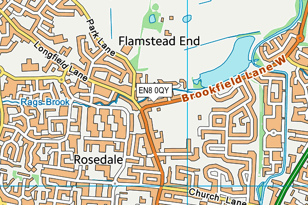 EN8 0QY map - OS VectorMap District (Ordnance Survey) EN8 0QY map - OS VectorMap District (Ordnance Survey)