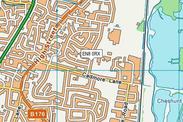 EN8 0RX map - OS VectorMap District (Ordnance Survey)