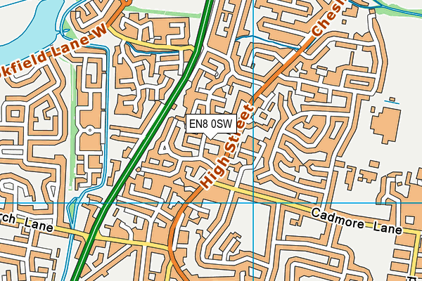 EN8 0SW map - OS VectorMap District (Ordnance Survey) EN8 0SW map - OS VectorMap District (Ordnance Survey)