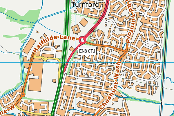 EN8 0TJ map - OS VectorMap District (Ordnance Survey) EN8 0TJ map - OS VectorMap District (Ordnance Survey)
