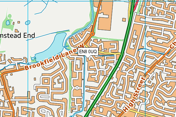 EN8 0UQ map - OS VectorMap District (Ordnance Survey) EN8 0UQ map - OS VectorMap District (Ordnance Survey)