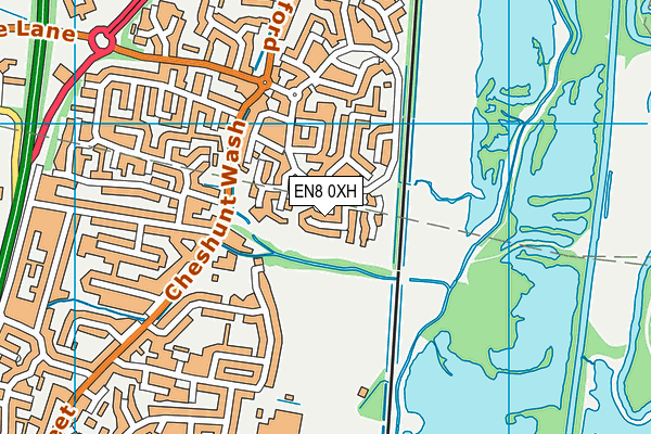 EN8 0XH map - OS VectorMap District (Ordnance Survey) EN8 0XH map - OS VectorMap District (Ordnance Survey)