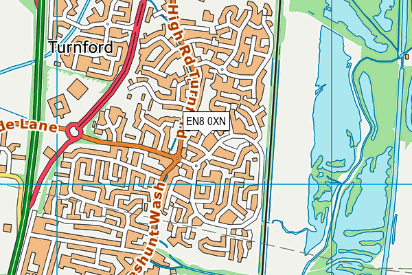 EN8 0XN map - OS VectorMap District (Ordnance Survey) EN8 0XN map - OS VectorMap District (Ordnance Survey)