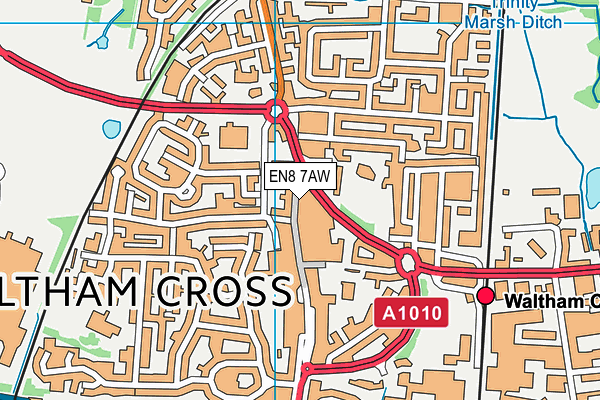 EN8 7AW map - OS VectorMap District (Ordnance Survey) EN8 7AW map - OS VectorMap District (Ordnance Survey)