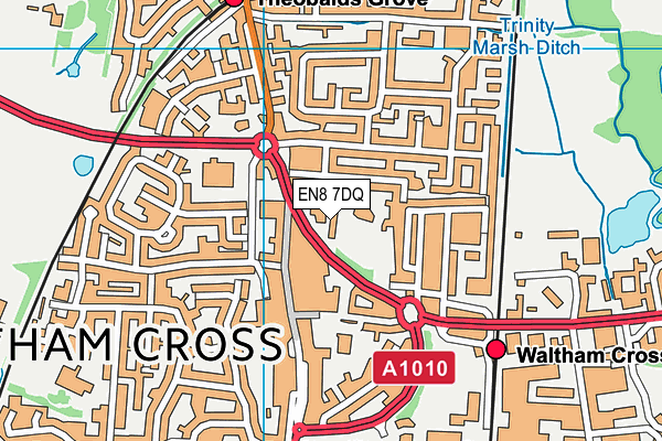 EN8 7DQ map - OS VectorMap District (Ordnance Survey) EN8 7DQ map - OS VectorMap District (Ordnance Survey)