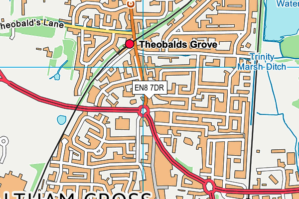 EN8 7DR map - OS VectorMap District (Ordnance Survey) EN8 7DR map - OS VectorMap District (Ordnance Survey)