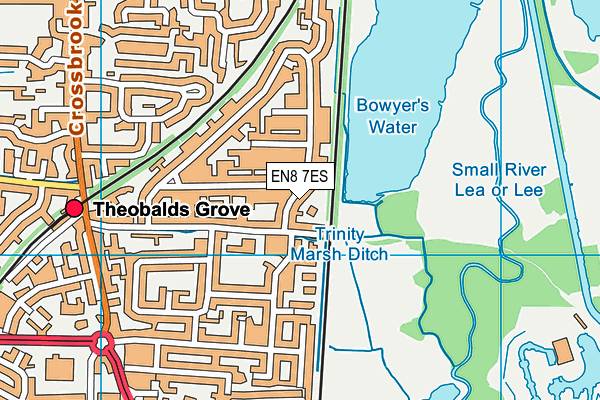 EN8 7ES map - OS VectorMap District (Ordnance Survey) EN8 7ES map - OS VectorMap District (Ordnance Survey)