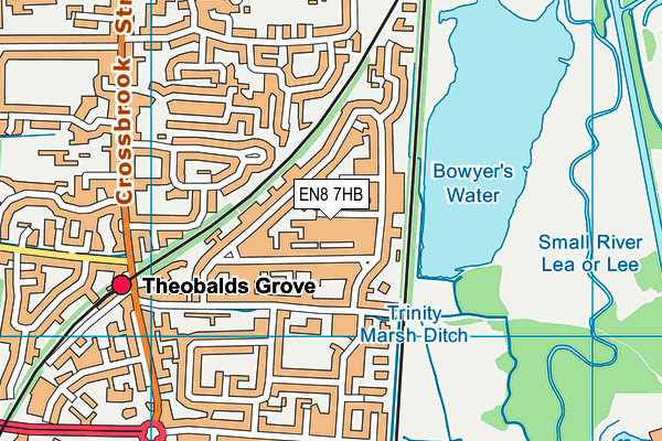EN8 7HB map - OS VectorMap District (Ordnance Survey)