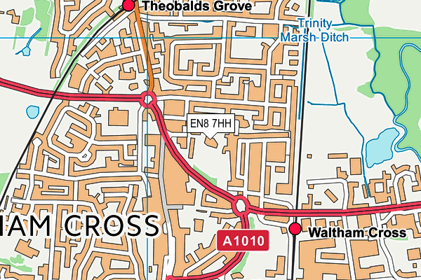 EN8 7HH map - OS VectorMap District (Ordnance Survey) EN8 7HH map - OS VectorMap District (Ordnance Survey)