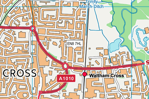 EN8 7HL map - OS VectorMap District (Ordnance Survey)