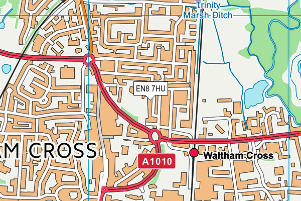 EN8 7HU map - OS VectorMap District (Ordnance Survey) EN8 7HU map - OS VectorMap District (Ordnance Survey)