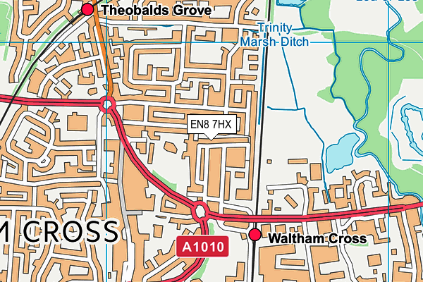 EN8 7HX map - OS VectorMap District (Ordnance Survey) EN8 7HX map - OS VectorMap District (Ordnance Survey)