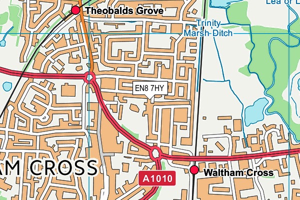 EN8 7HY map - OS VectorMap District (Ordnance Survey) EN8 7HY map - OS VectorMap District (Ordnance Survey)