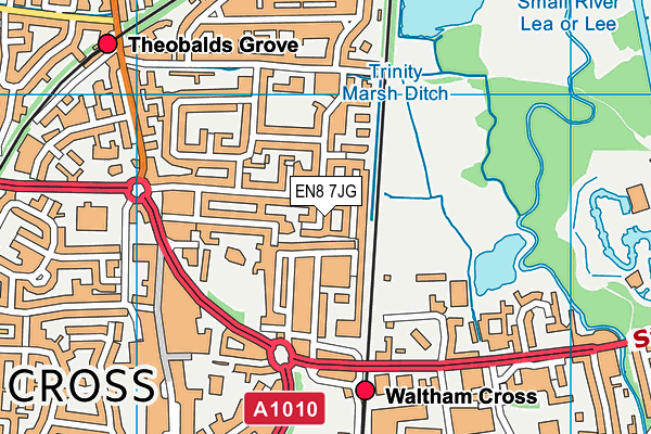 EN8 7JG map - OS VectorMap District (Ordnance Survey) EN8 7JG map - OS VectorMap District (Ordnance Survey)