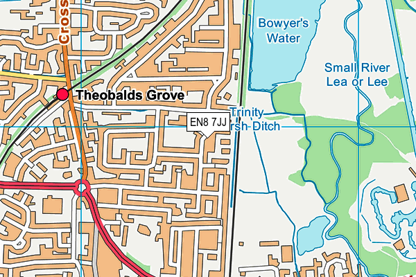 EN8 7JJ map - OS VectorMap District (Ordnance Survey)