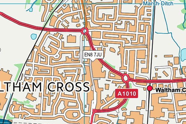 EN8 7JU map - OS VectorMap District (Ordnance Survey) EN8 7JU map - OS VectorMap District (Ordnance Survey)
