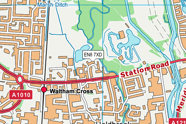 EN8 7XD map - OS VectorMap District (Ordnance Survey) EN8 7XD map - OS VectorMap District (Ordnance Survey)