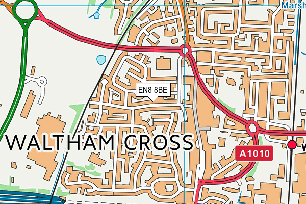 EN8 8BE map - OS VectorMap District (Ordnance Survey) EN8 8BE map - OS VectorMap District (Ordnance Survey)