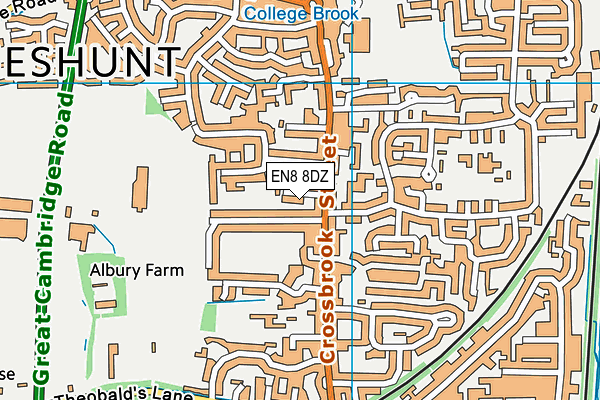 EN8 8DZ map - OS VectorMap District (Ordnance Survey) EN8 8DZ map - OS VectorMap District (Ordnance Survey)