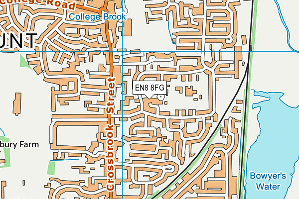 EN8 8FG map - OS VectorMap District (Ordnance Survey) EN8 8FG map - OS VectorMap District (Ordnance Survey)