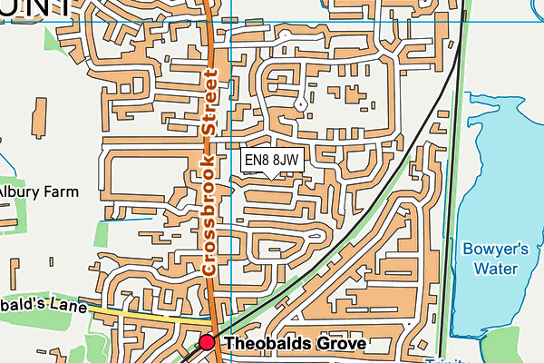 EN8 8JW map - OS VectorMap District (Ordnance Survey) EN8 8JW map - OS VectorMap District (Ordnance Survey)