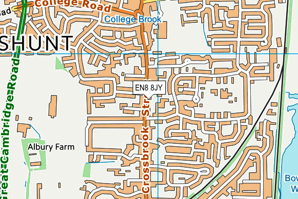 EN8 8JY map - OS VectorMap District (Ordnance Survey) EN8 8JY map - OS VectorMap District (Ordnance Survey)