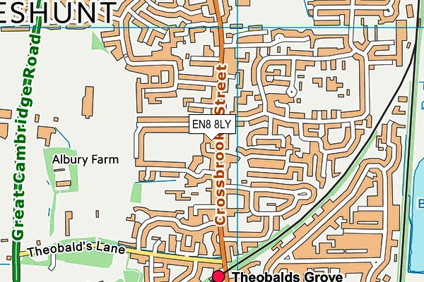 EN8 8LY map - OS VectorMap District (Ordnance Survey) EN8 8LY map - OS VectorMap District (Ordnance Survey)