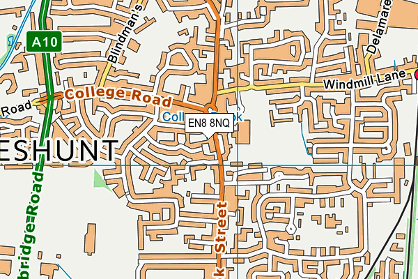 EN8 8NQ map - OS VectorMap District (Ordnance Survey)