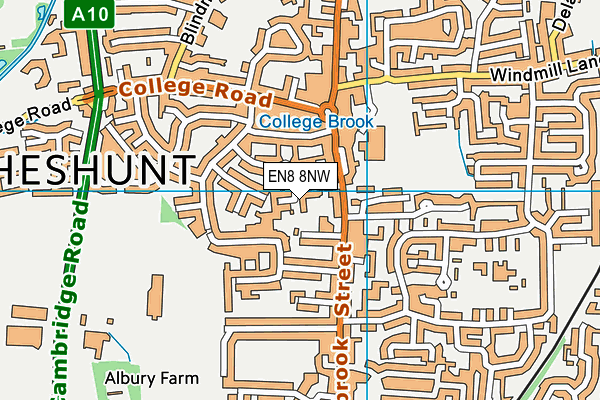 EN8 8NW map - OS VectorMap District (Ordnance Survey)