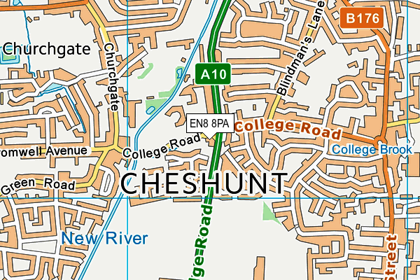 EN8 8PA map - OS VectorMap District (Ordnance Survey) EN8 8PA map - OS VectorMap District (Ordnance Survey)