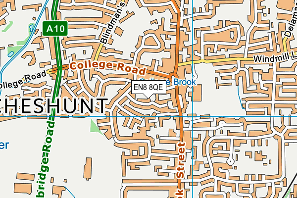 EN8 8QE map - OS VectorMap District (Ordnance Survey)